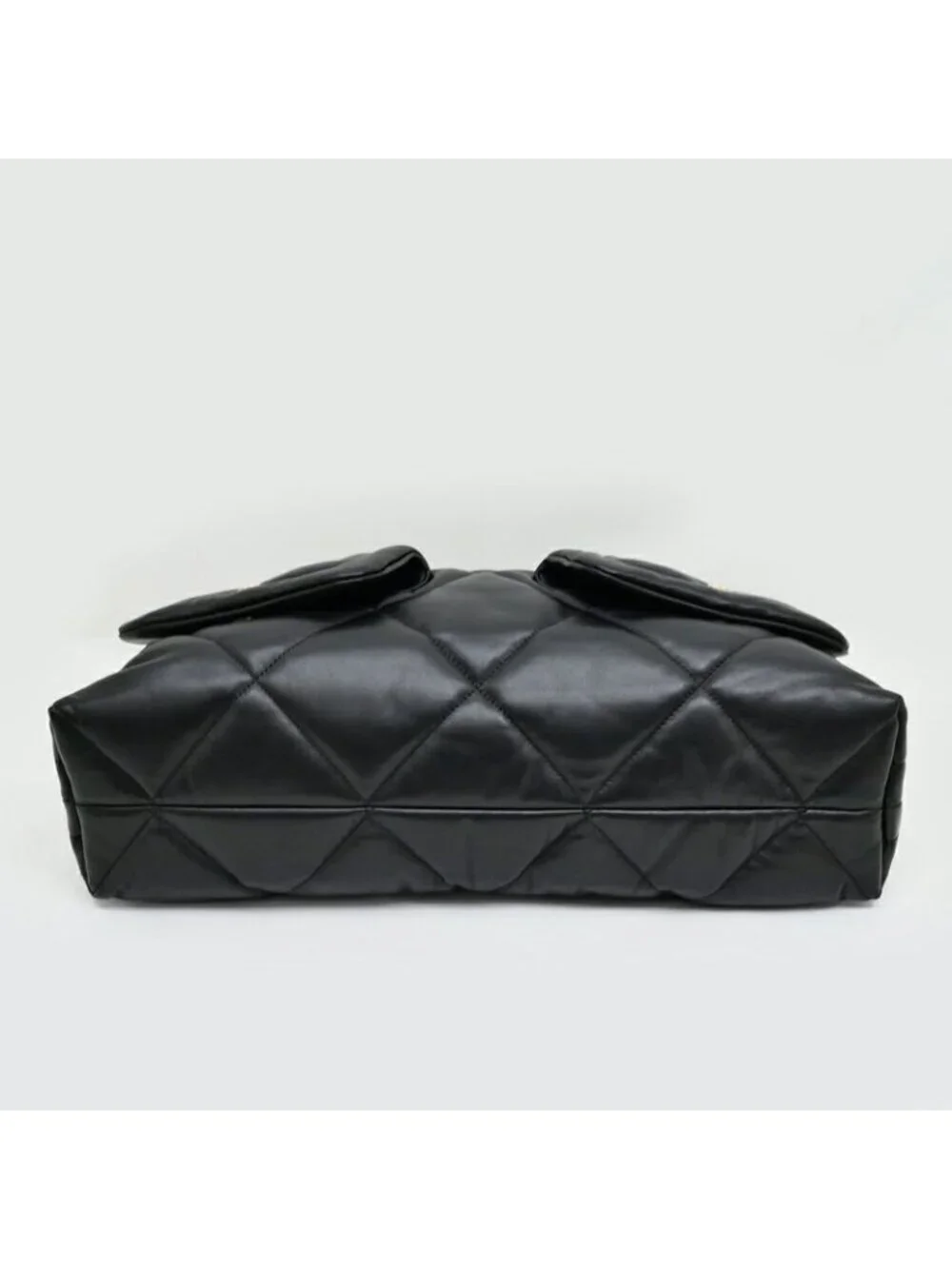 Chanel Shopping Bag As5740 Black Gold Hardware Shiny Lambskin